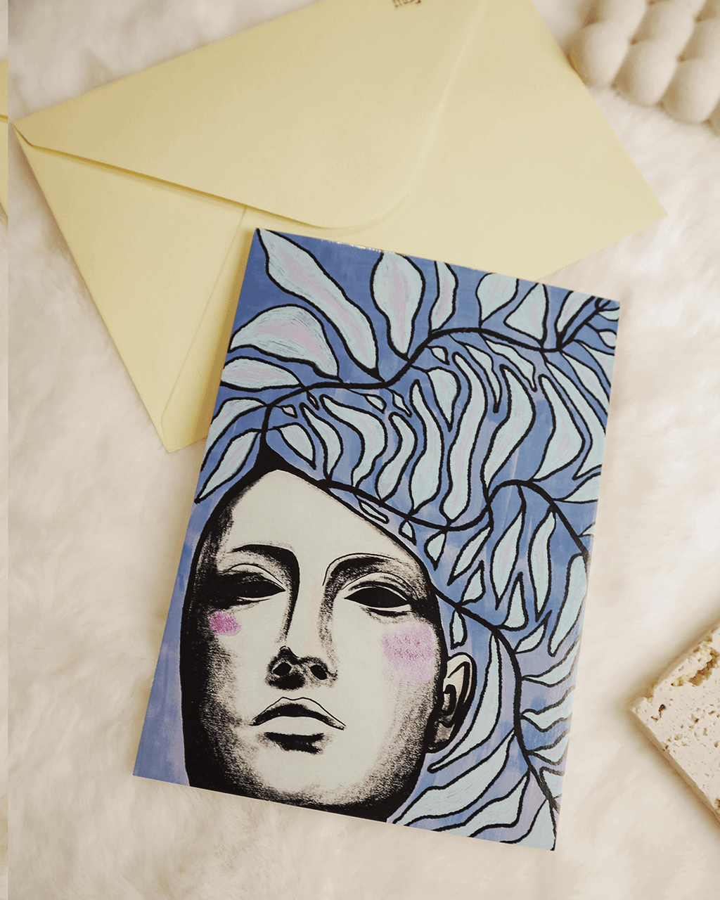 Pocztówka Ilustracja Kobieta