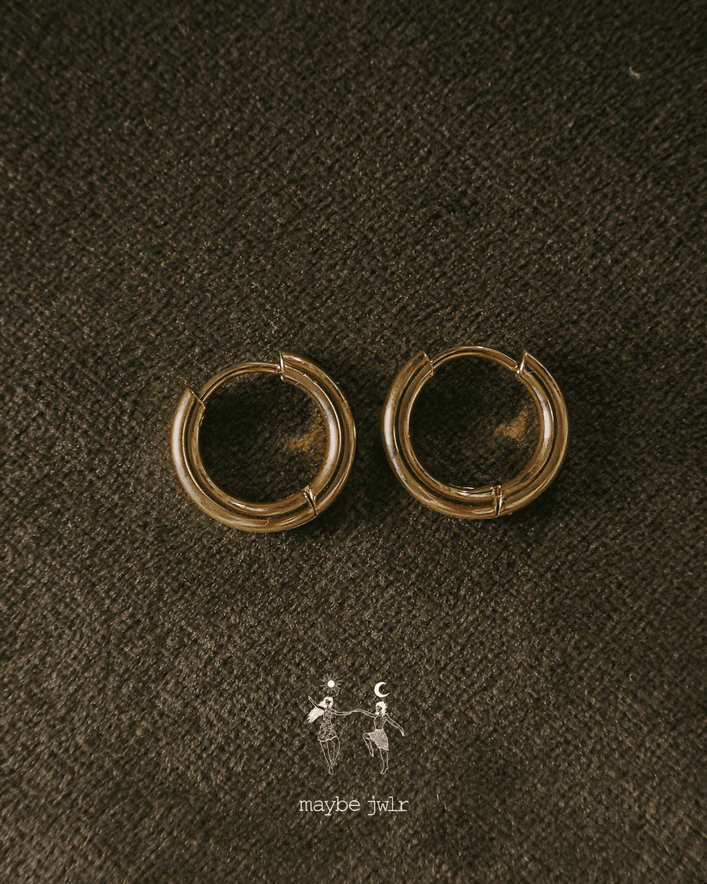 Kolczyki pozłacane kółeczka