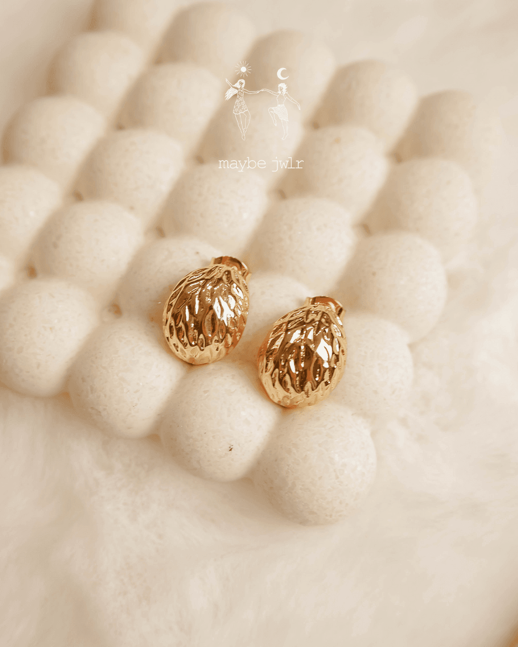 Kolczyki pozłacane Statement Hoops