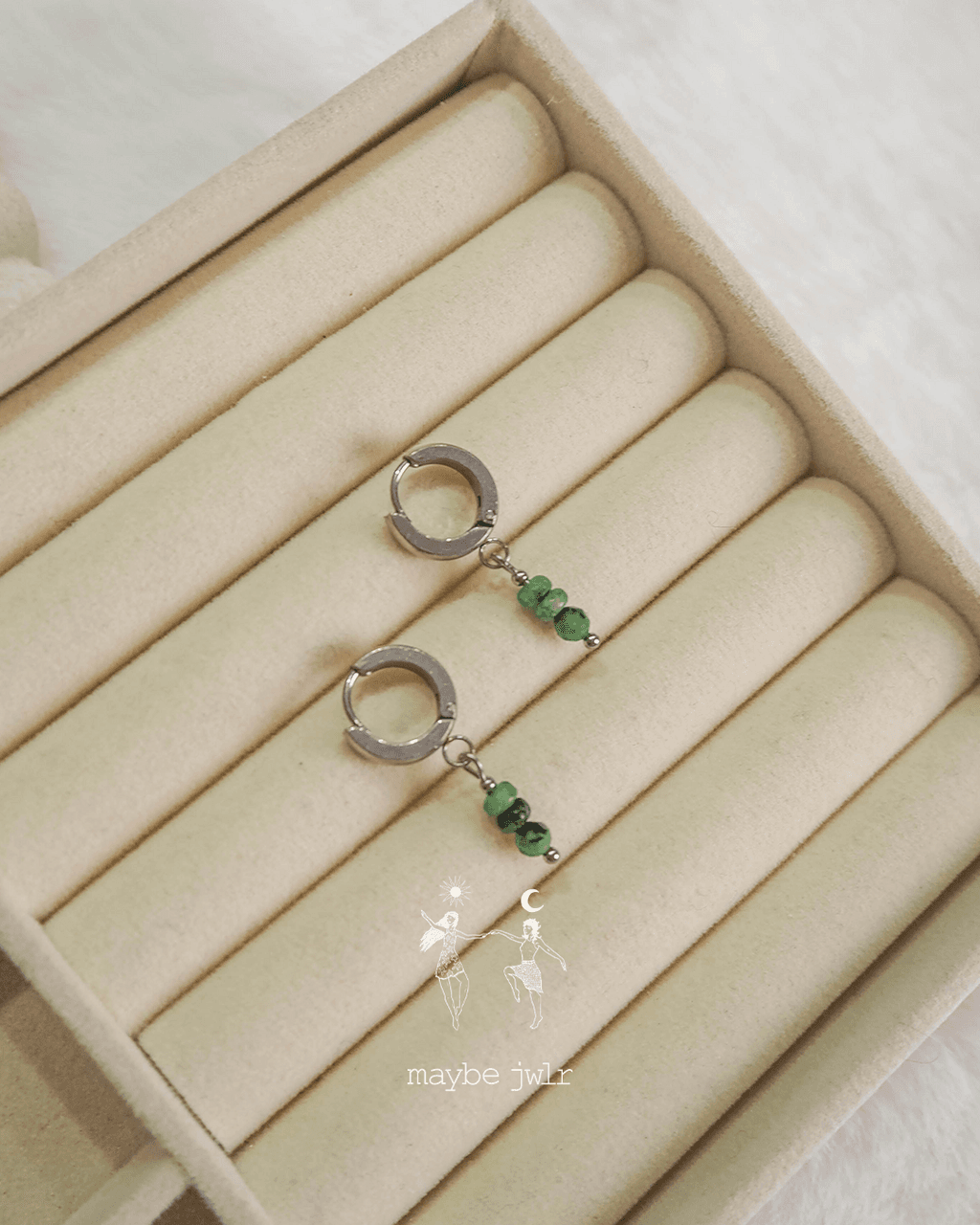 Kolczyki srebrne z kamieniami