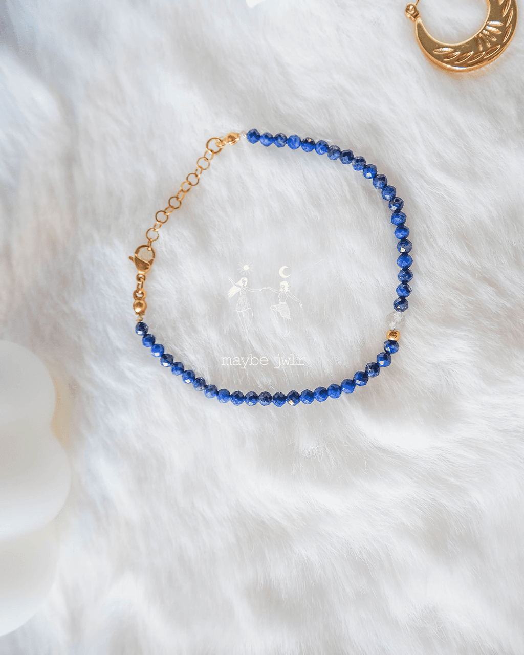 Bransoletka z niebieskich kamieni lapis lazuli