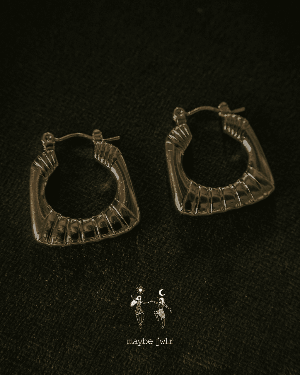 Kolczyki pozłacane Statement Hoops