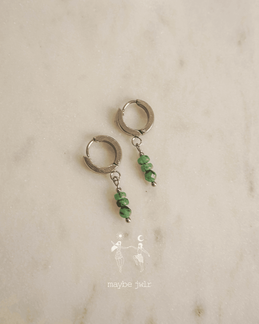 Kolczyki srebrne z kamieniami