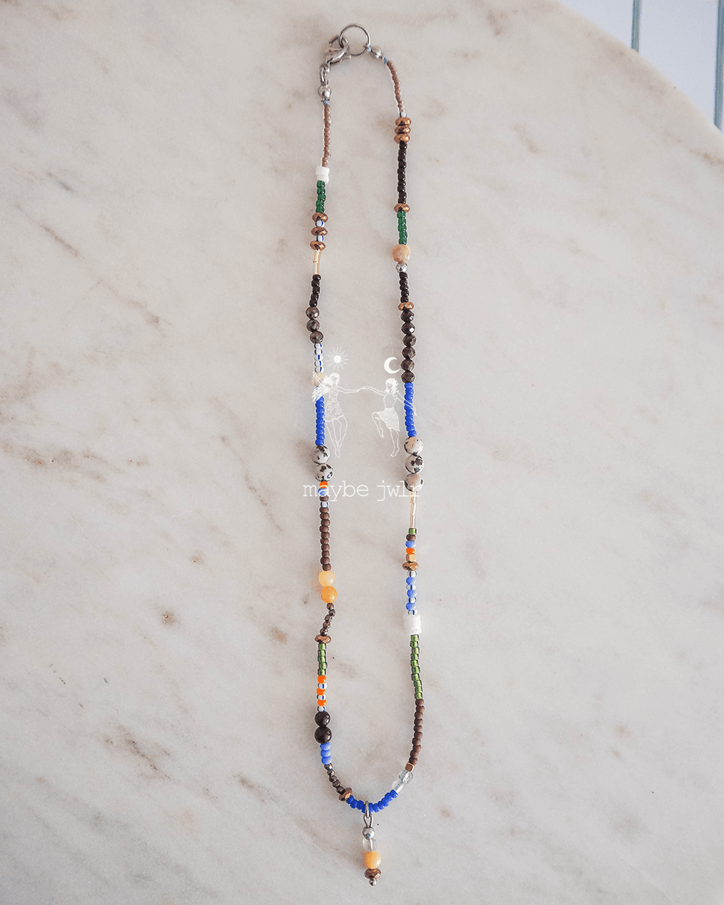 Kolorowy naszyjnik z kamieni naturalnych boho