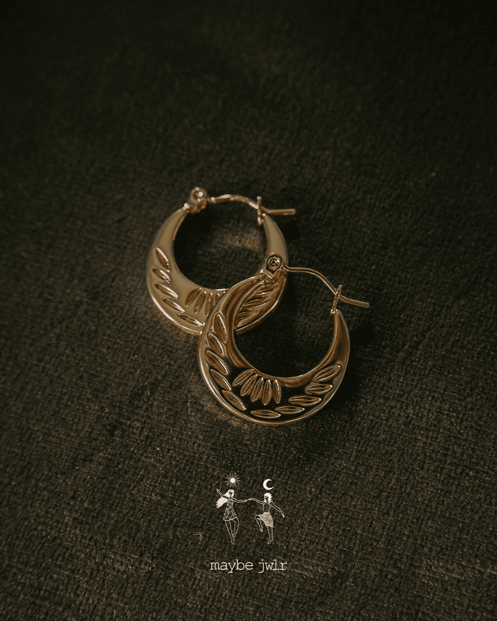 Kolczyki pozłacane Statement Hoops