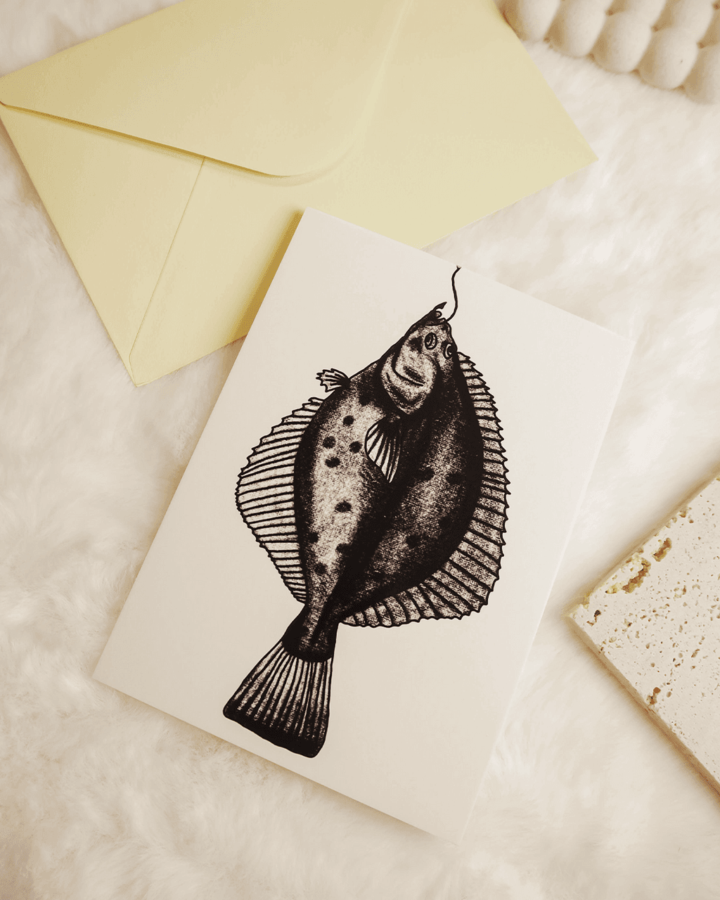 Pocztówka Ilustracja Flądra