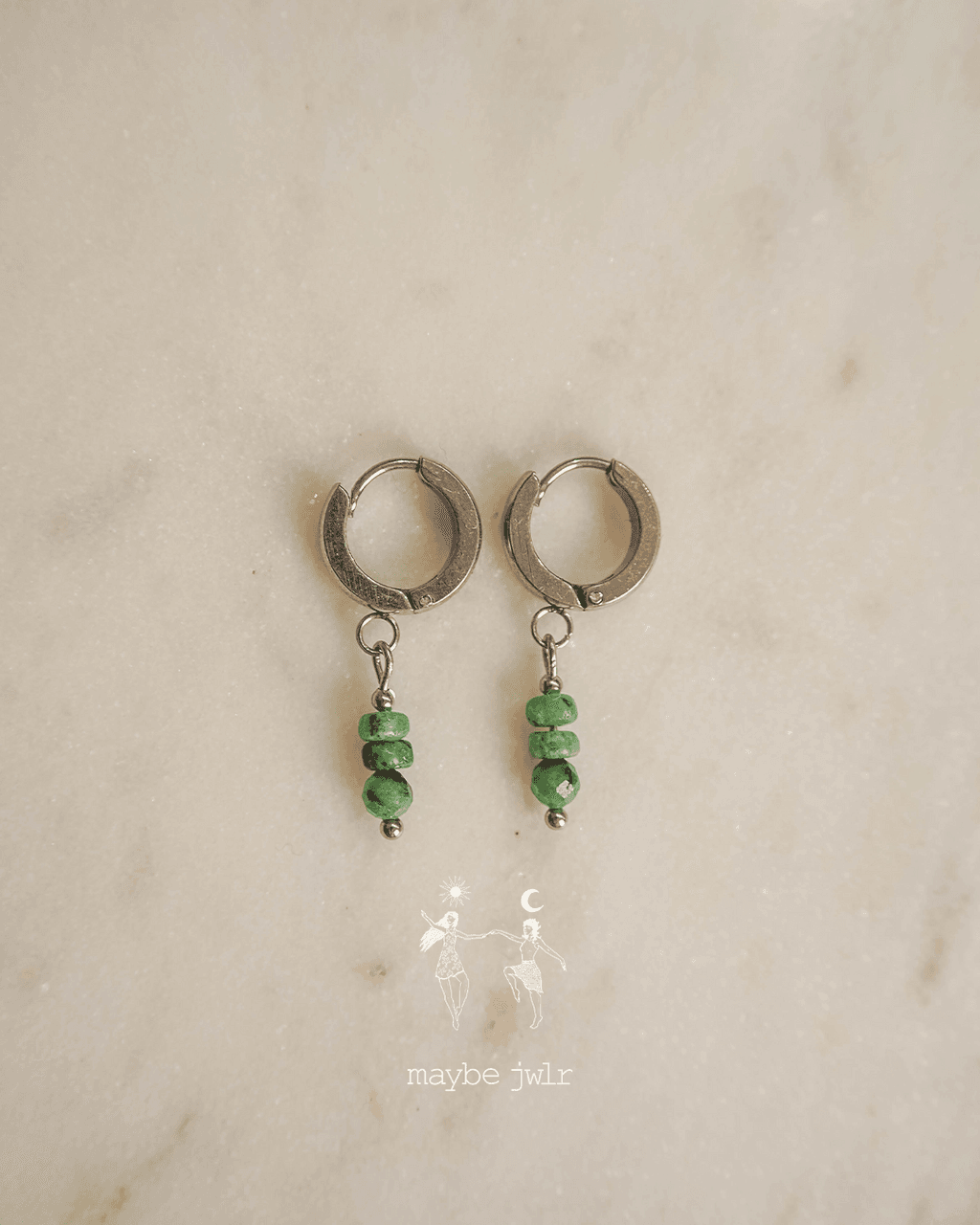 Kolczyki srebrne z kamieniami