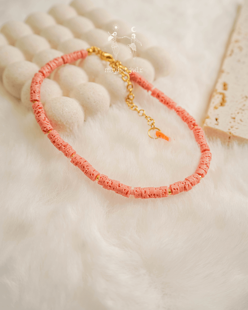 Bransoletka na nogę na kostkę z lawy wulkanicznej