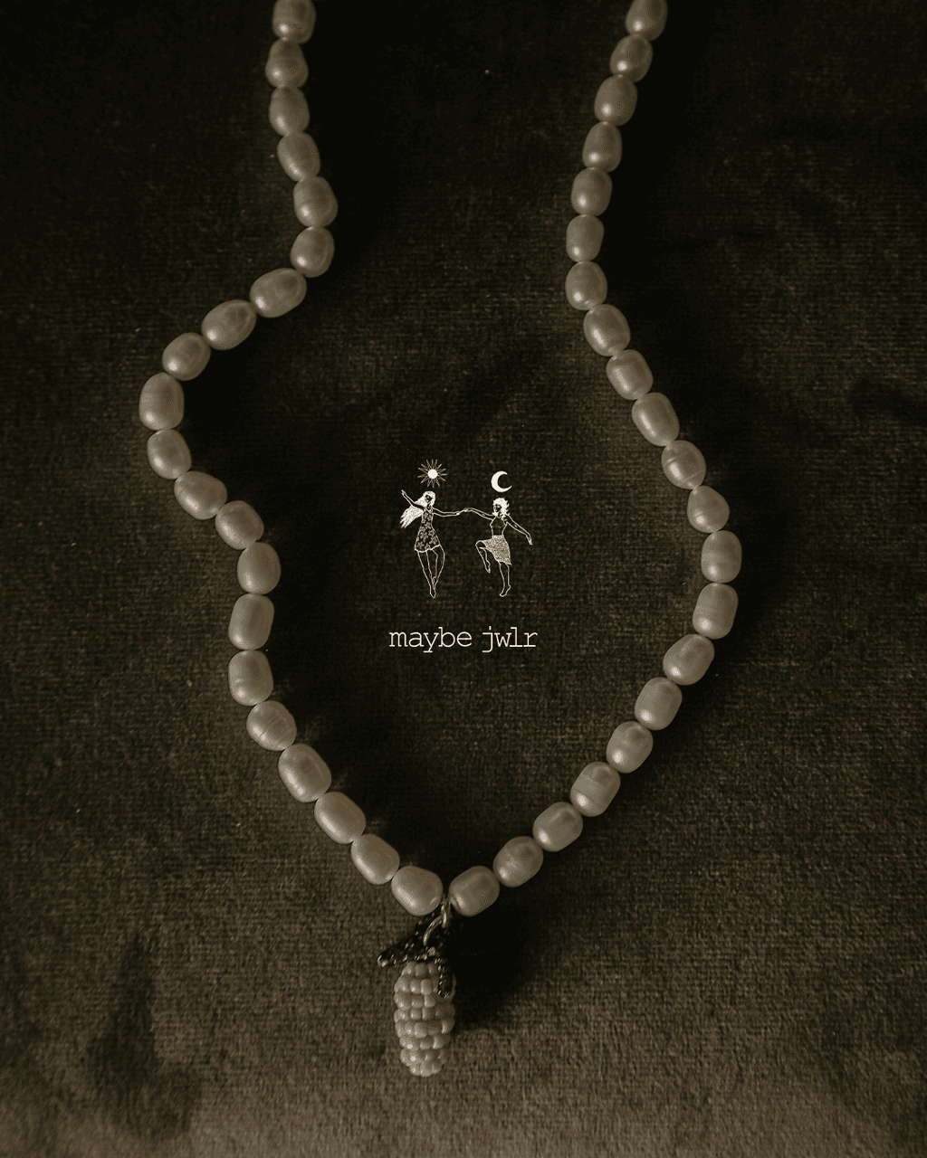  Naszyjnik Winogrono z pereł i koralików