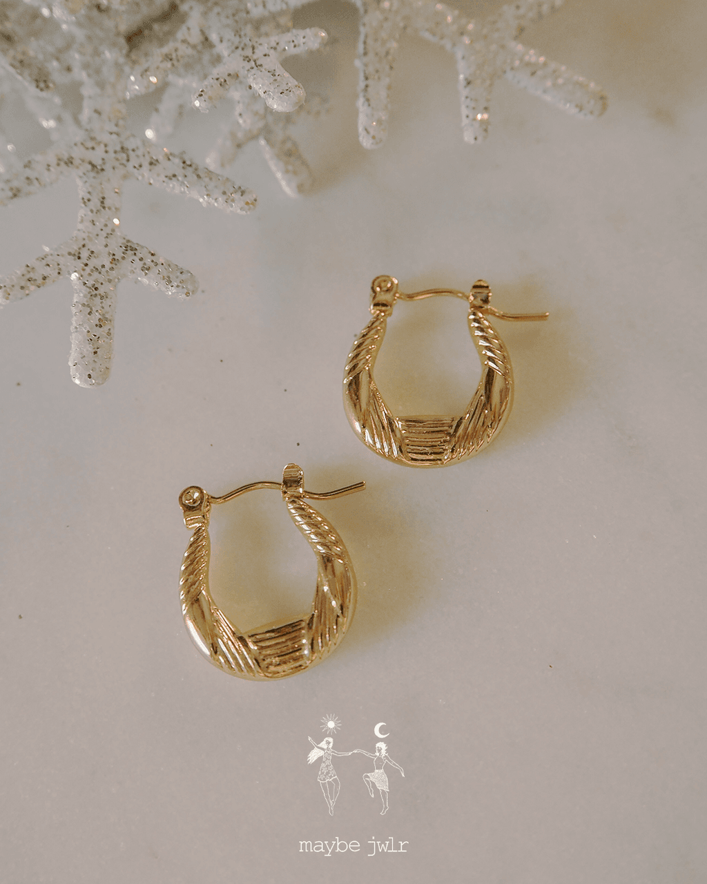 Kolczyki pozłacane Statement Hoops mini