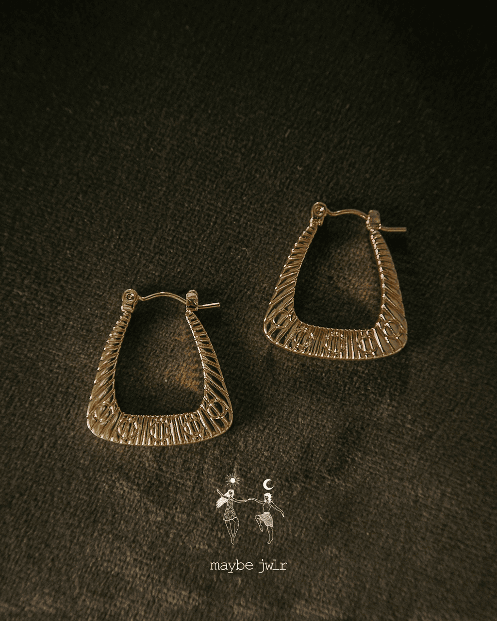 Kolczyki pozłacane Statement Hoops