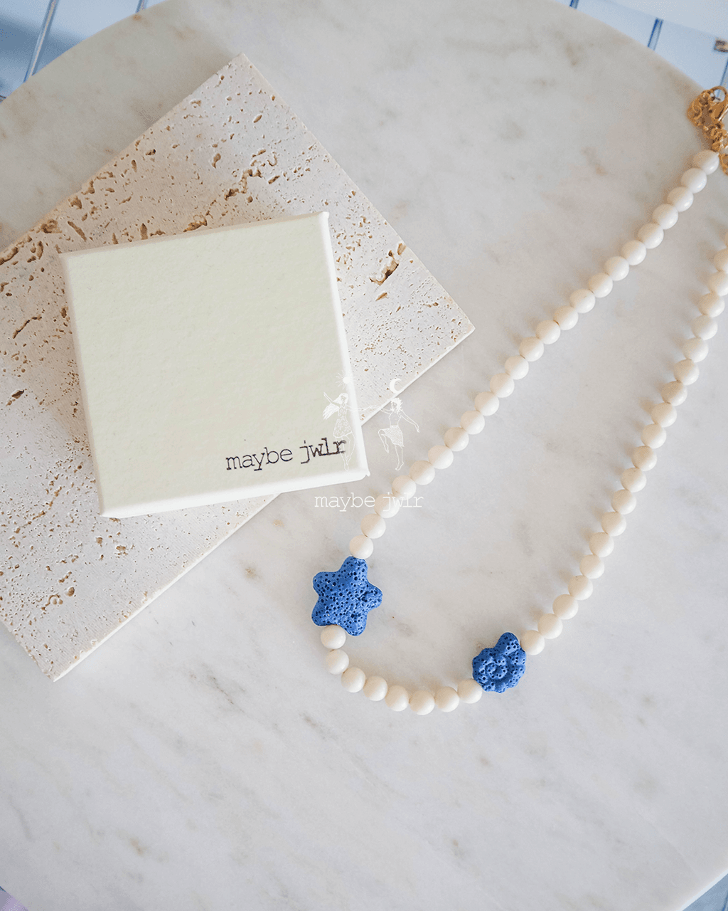 Naszyjnik z jaspisów i lawy wukanicznej 