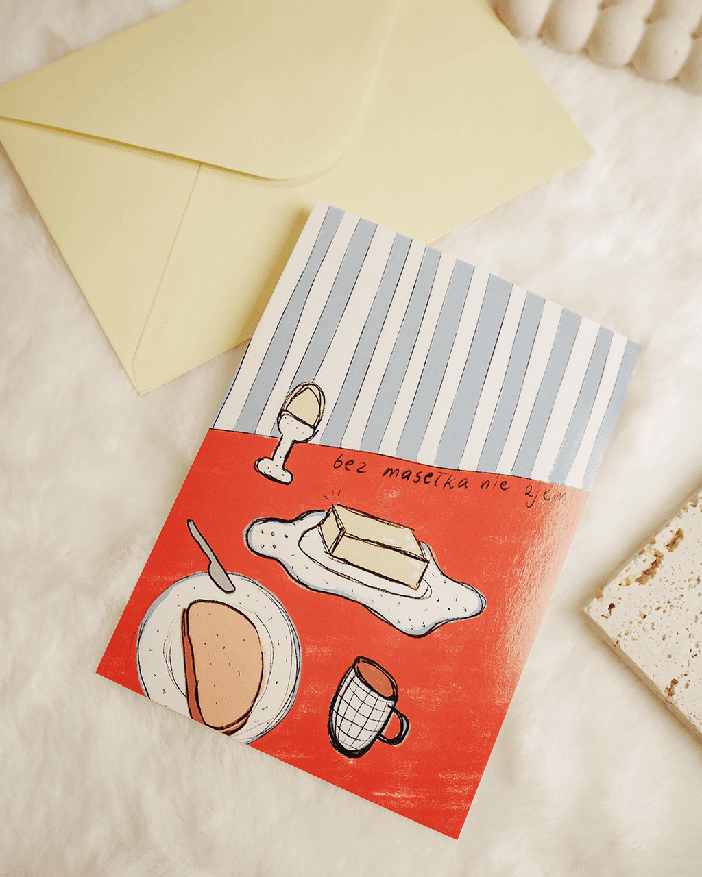 Pocztówka Ilustracja Masełko