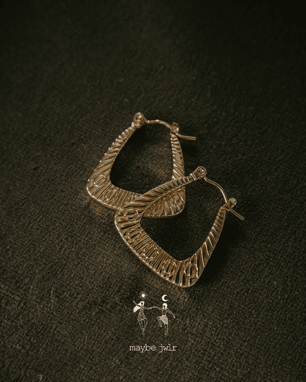 Kolczyki pozłacane Statement Hoops