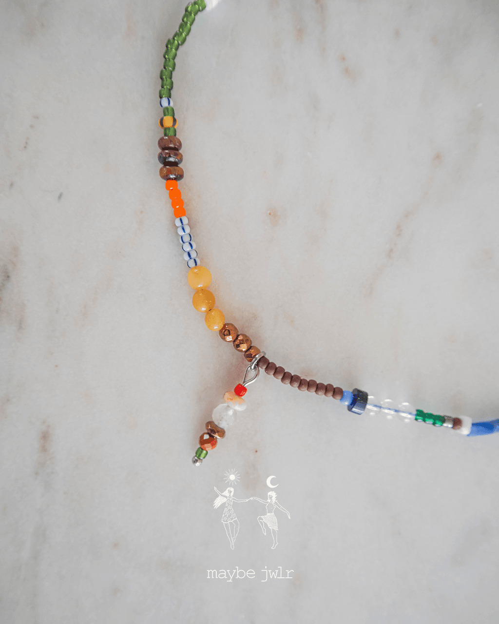 Kolorowy naszyjnik z kamieni naturalnych boho
