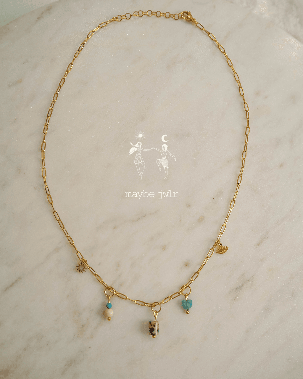 Naszyjnik z zawieszkami z kamieni