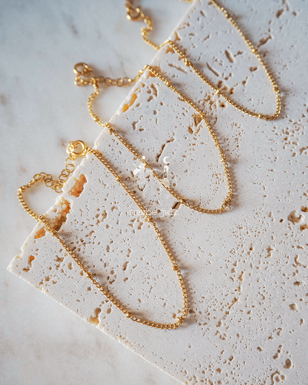 Bransoletka złota z kuleczkami