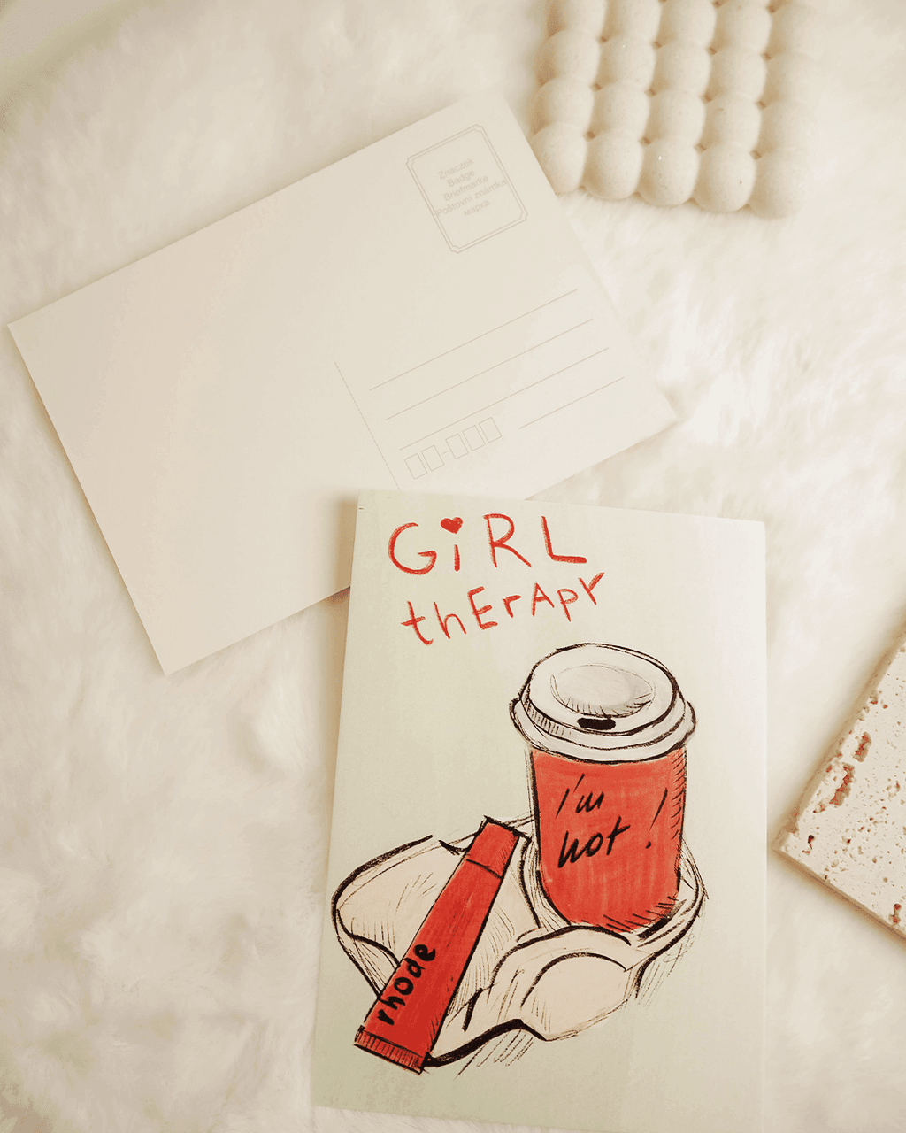 Pocztówka Ilustracja Girl Therapy