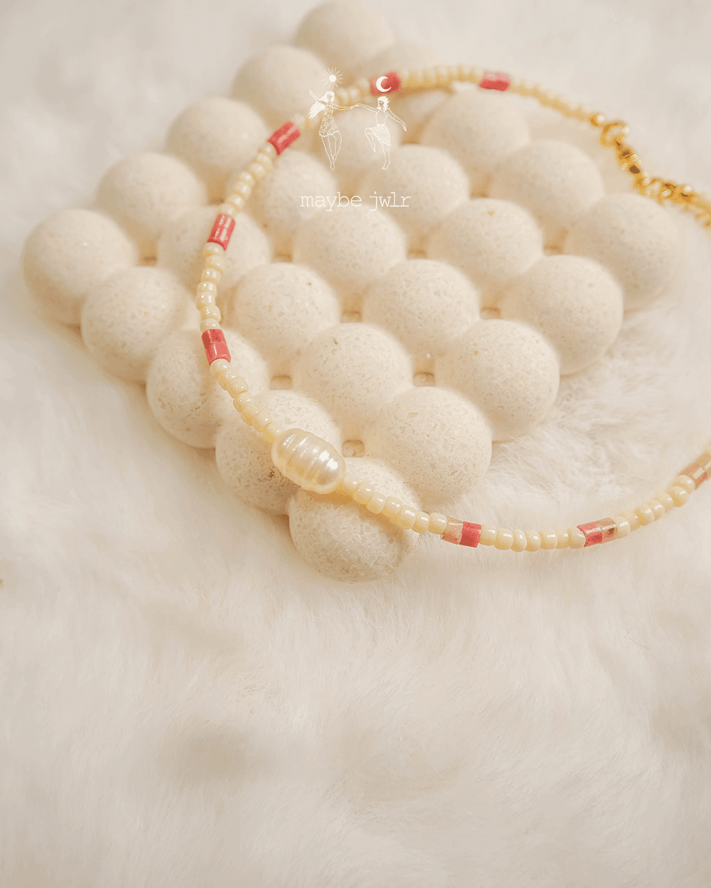 Bransoletka na nogę na kostkę z koralików