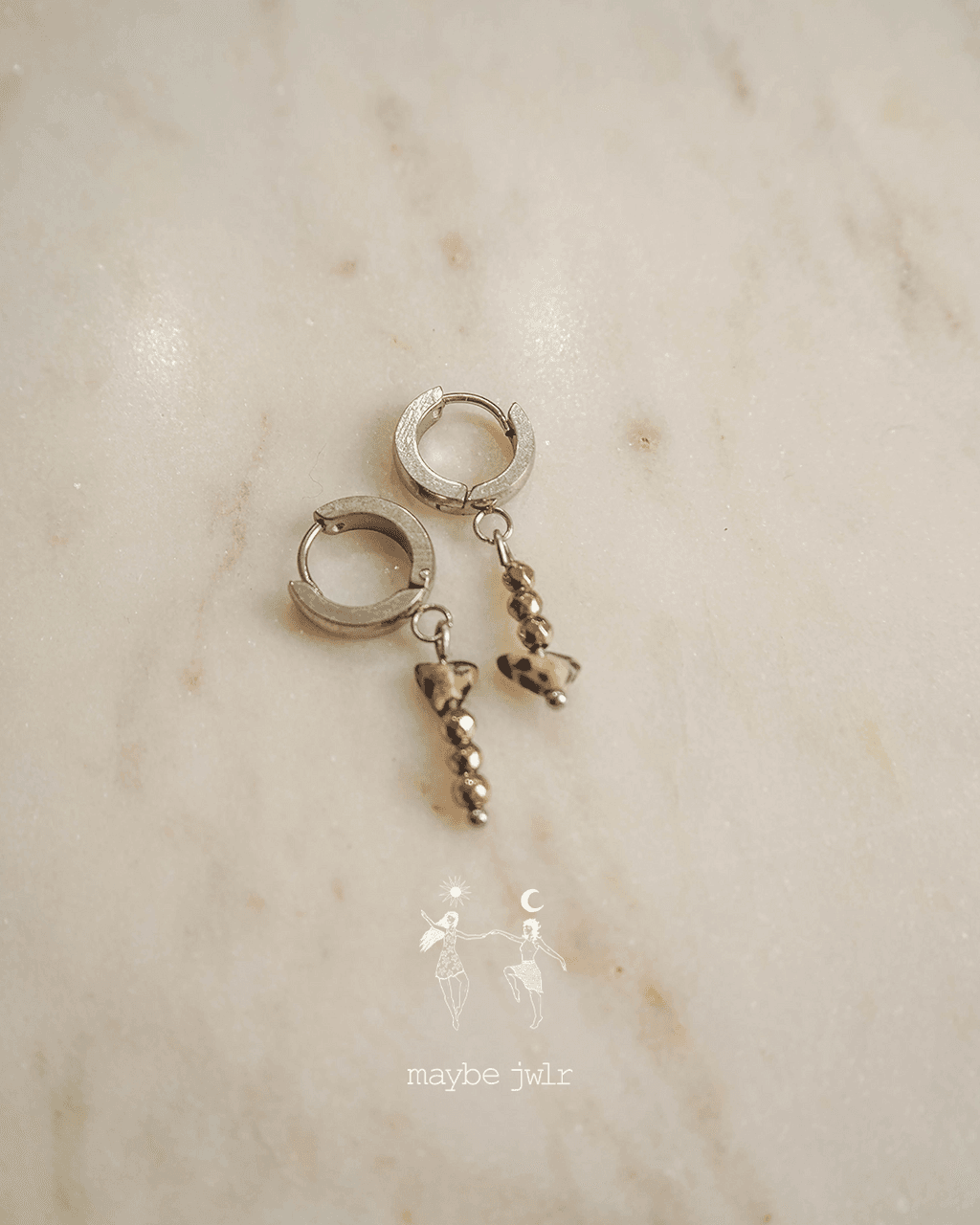 Kolczyki srebrne z kamieniami