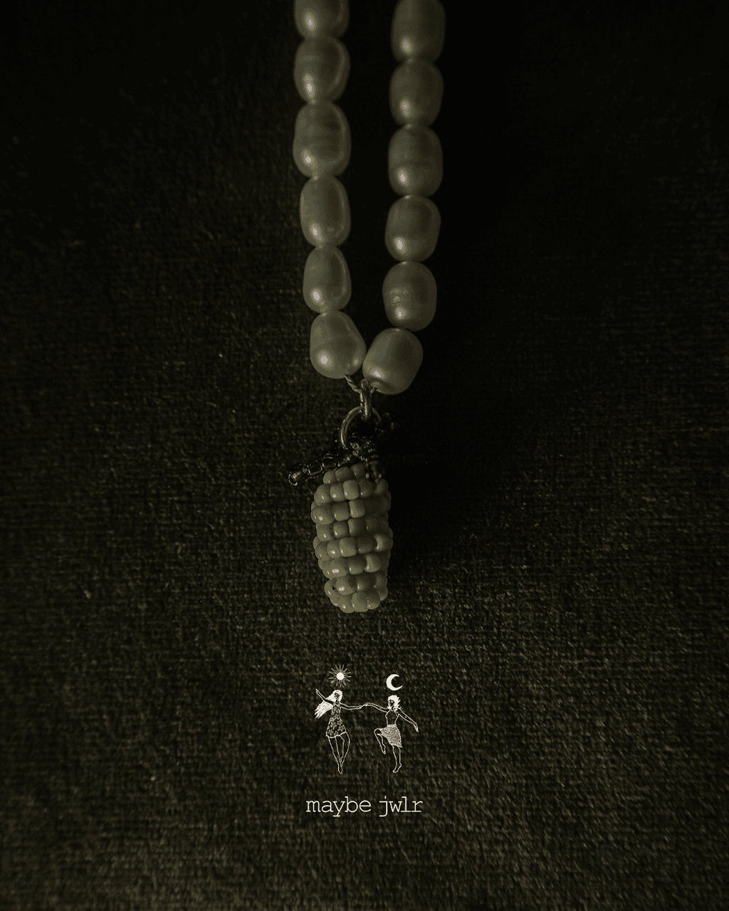  Naszyjnik Winogrono z pereł i koralików