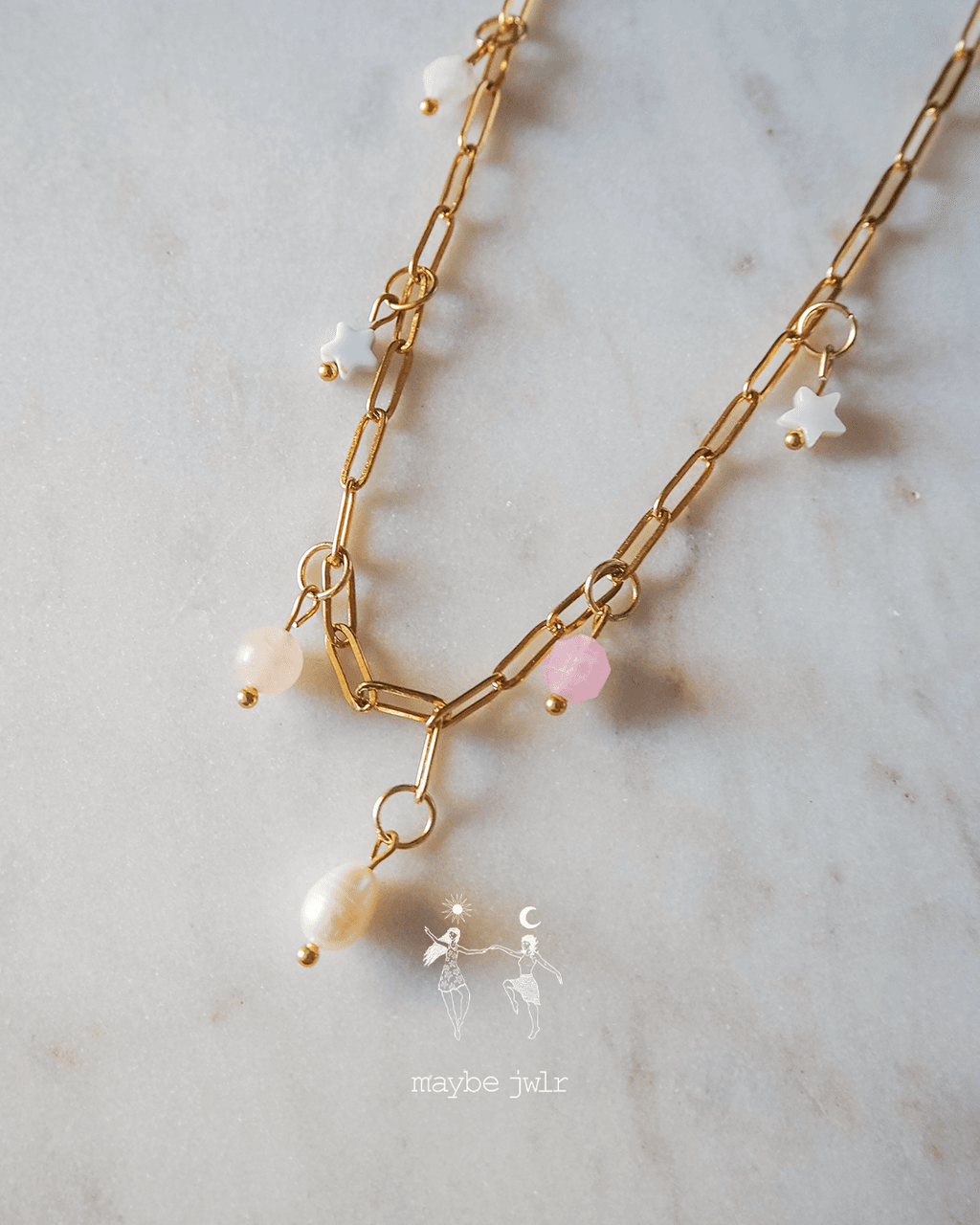 Naszyjnik z zawieszkami z kamieni