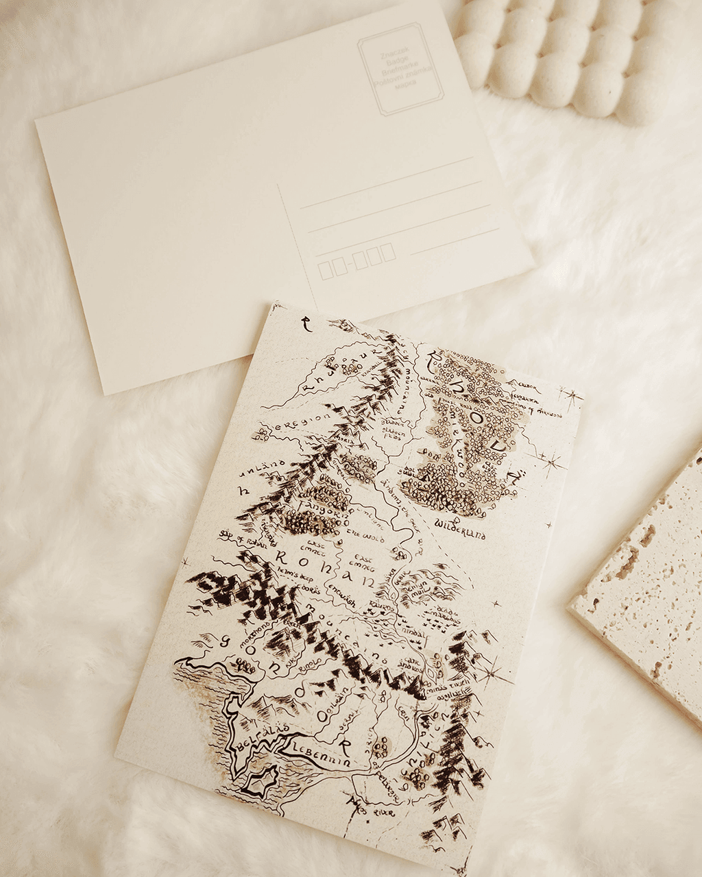 Pocztówka Ilustracja Fanart Mapa