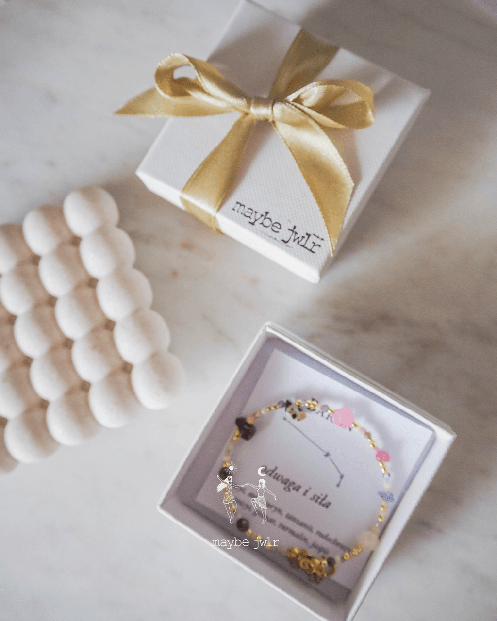 Bransoletka Zodiakalna z Naturalnych Kamieni Baran