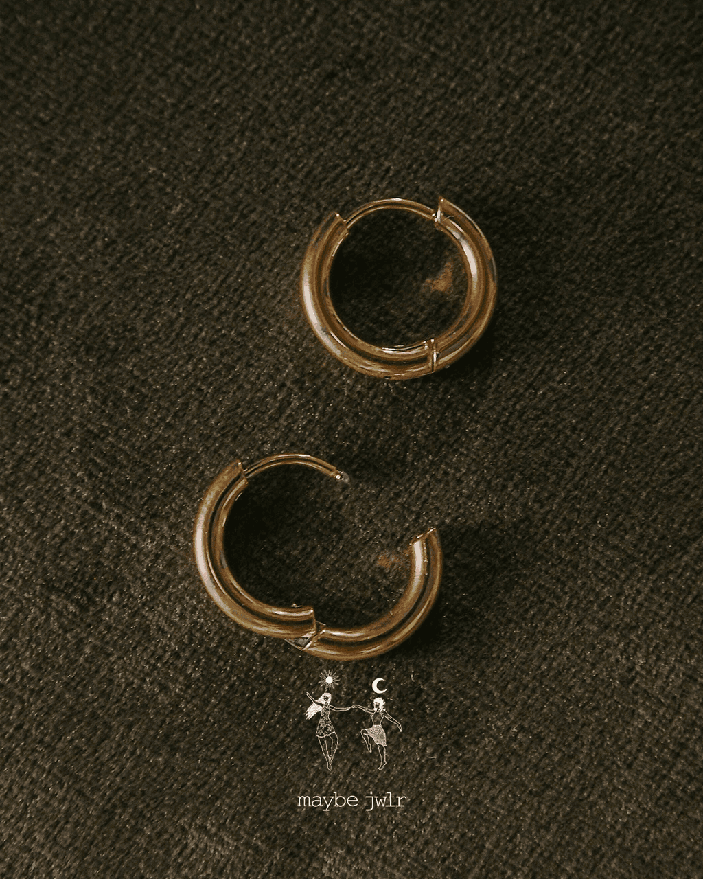 Kolczyki pozłacane kółeczka