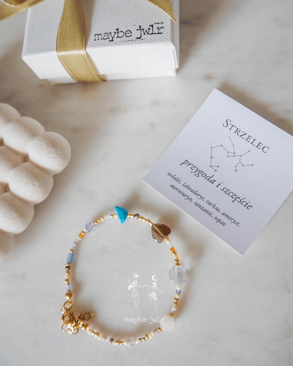 Bransoletka Zodiakalna z Naturalnych Kamieni Strzelec