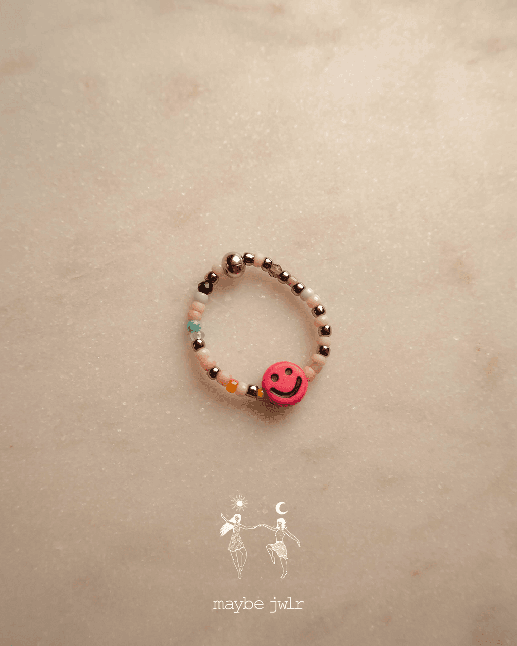 Pierścionek elastyczny z uśmieszkiem 61 mm 