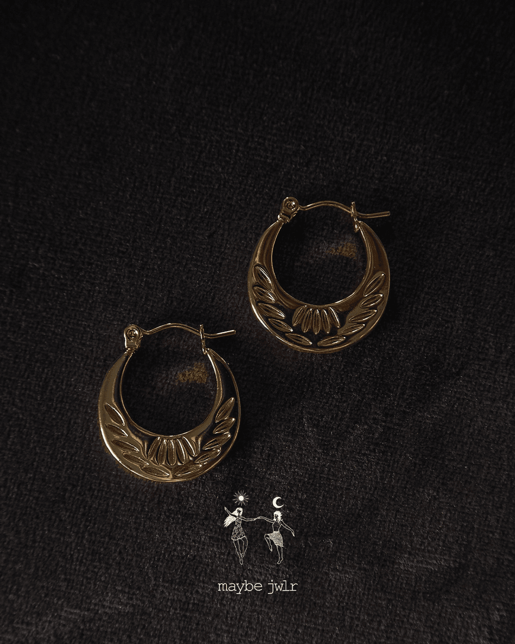 Kolczyki pozłacane Statement Hoops