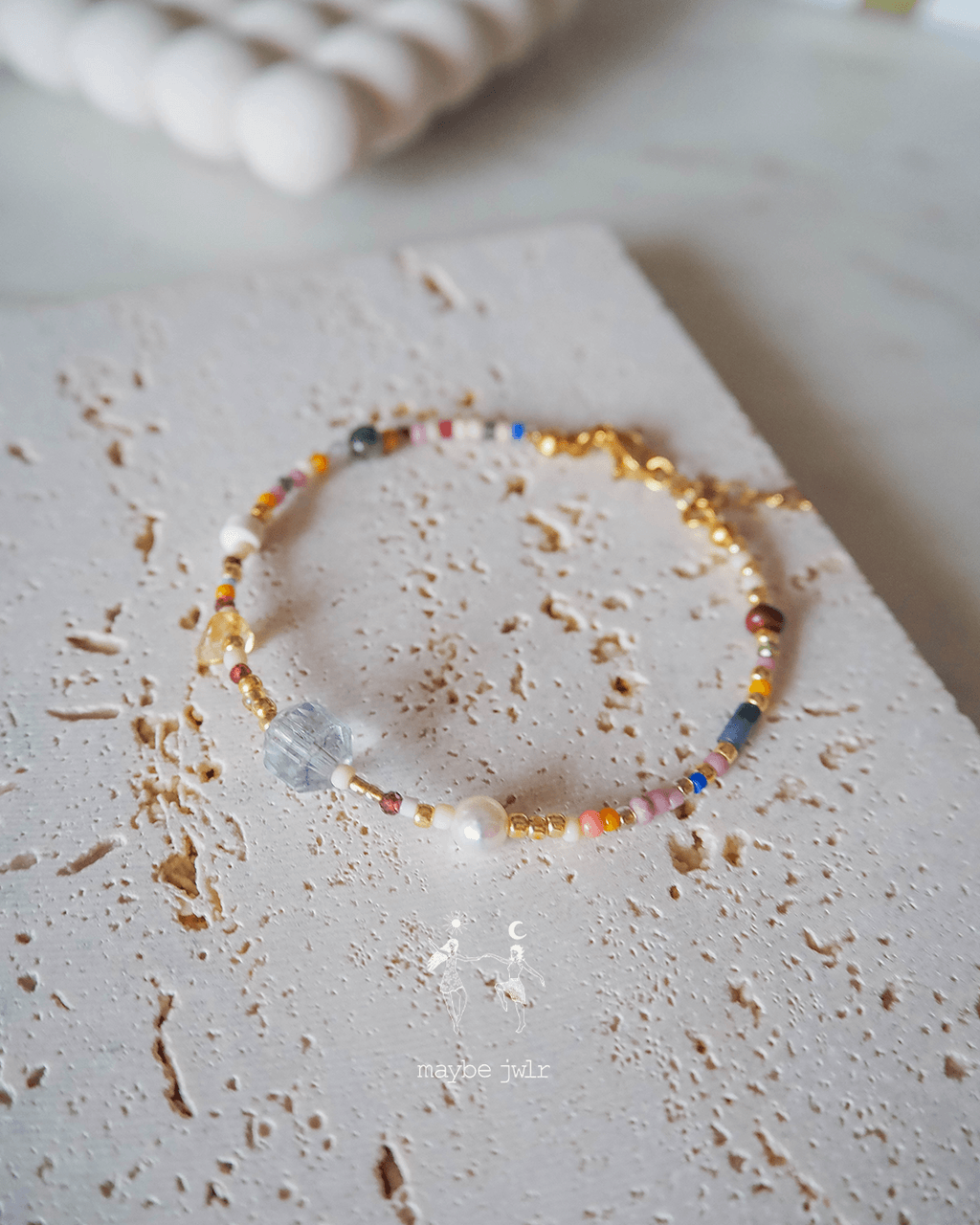 Bransoletka Zodiakalna z Naturalnych Kamieni Bliźnięta