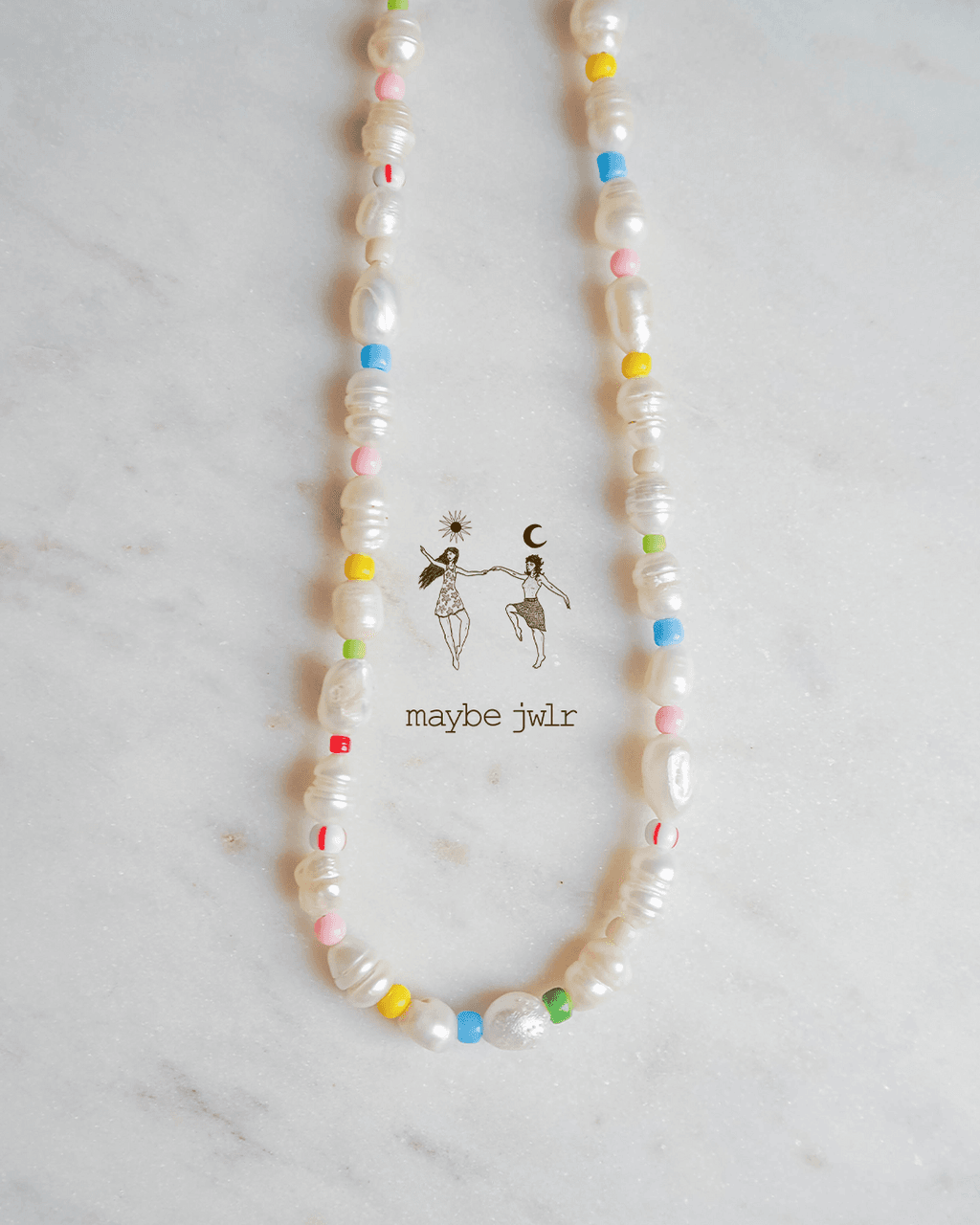 Nieregularny naszyjnik z pereł z koralikami