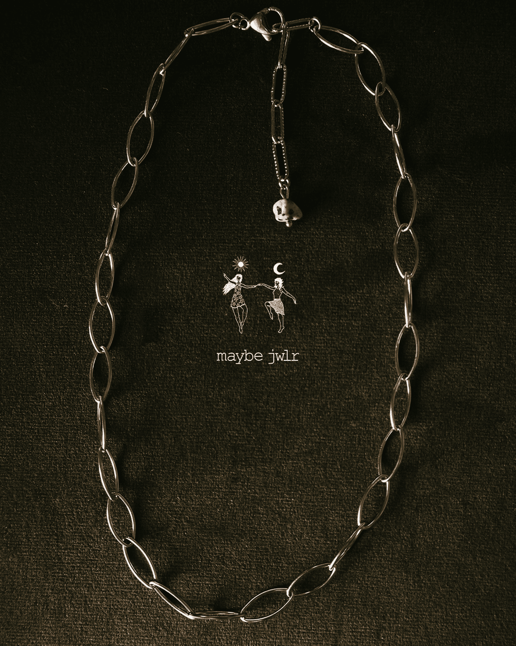 Naszyjnik srebrny łańcuch duże oczka