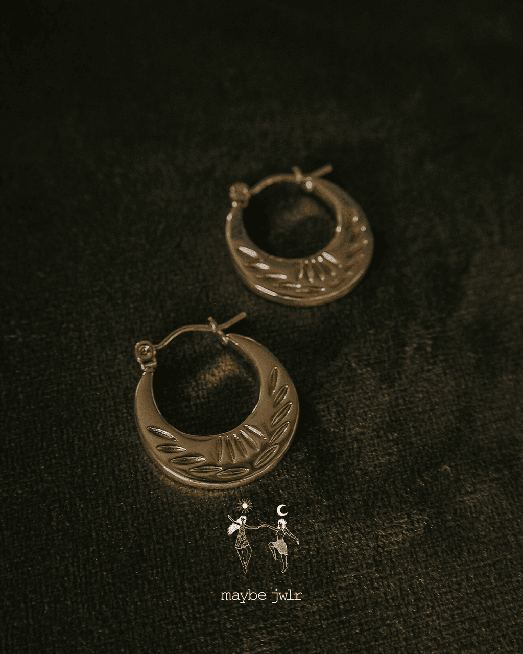 Kolczyki pozłacane Statement Hoops