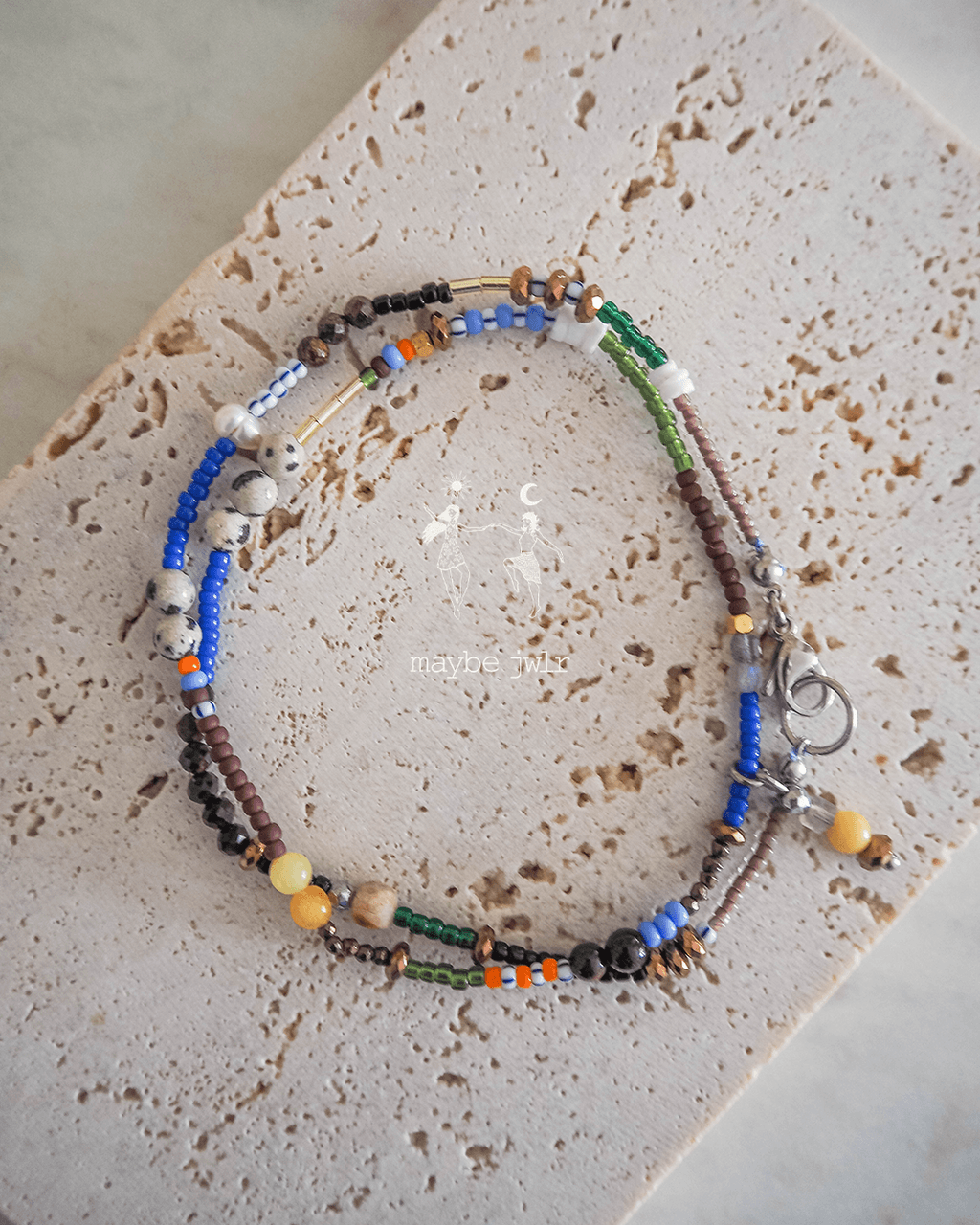 Kolorowy naszyjnik z kamieni naturalnych boho