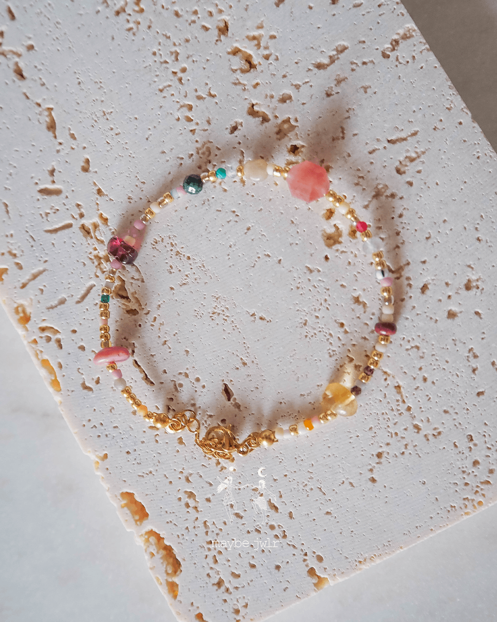 Bransoletka Zodiakalna z Naturalnych Kamieni Lew