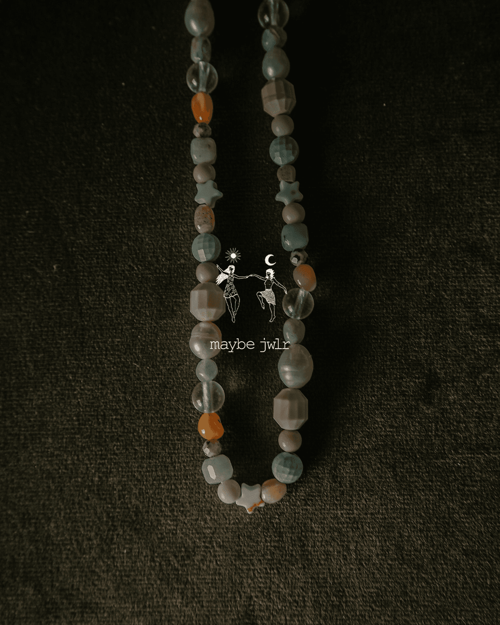 Choker Funky Amber z kamieni