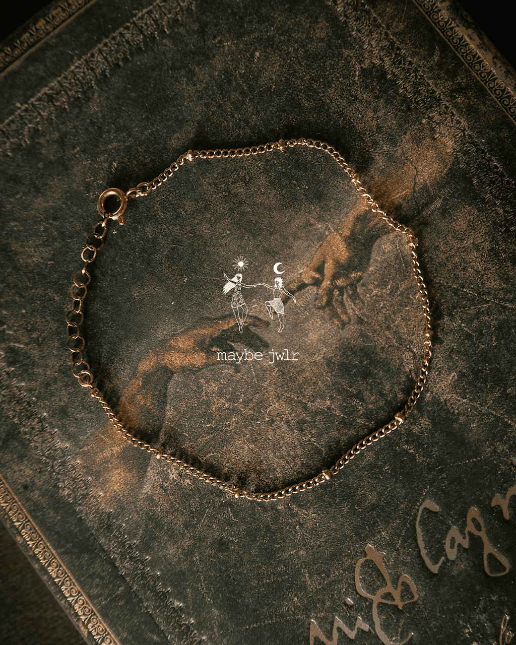 Bransoletka złota z kuleczkami