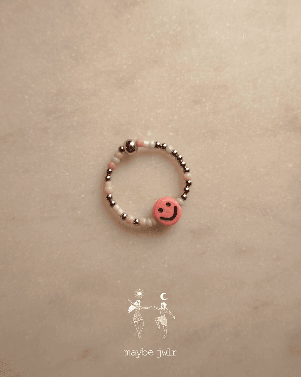 Pierścionek elastyczny z uśmieszkiem 61 mm  