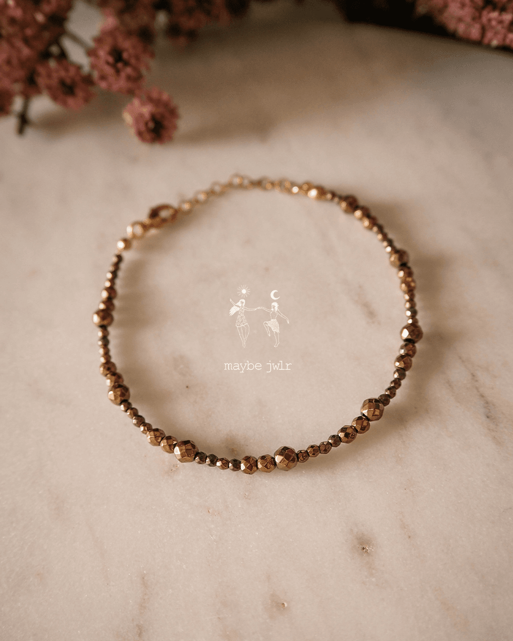 Bransoletka Brownie z błyszczących hematytów