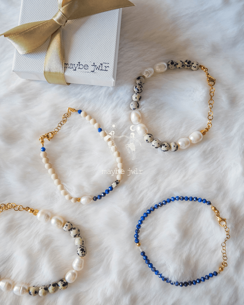 Bransoletka z jaspisów dalmatyńczyków