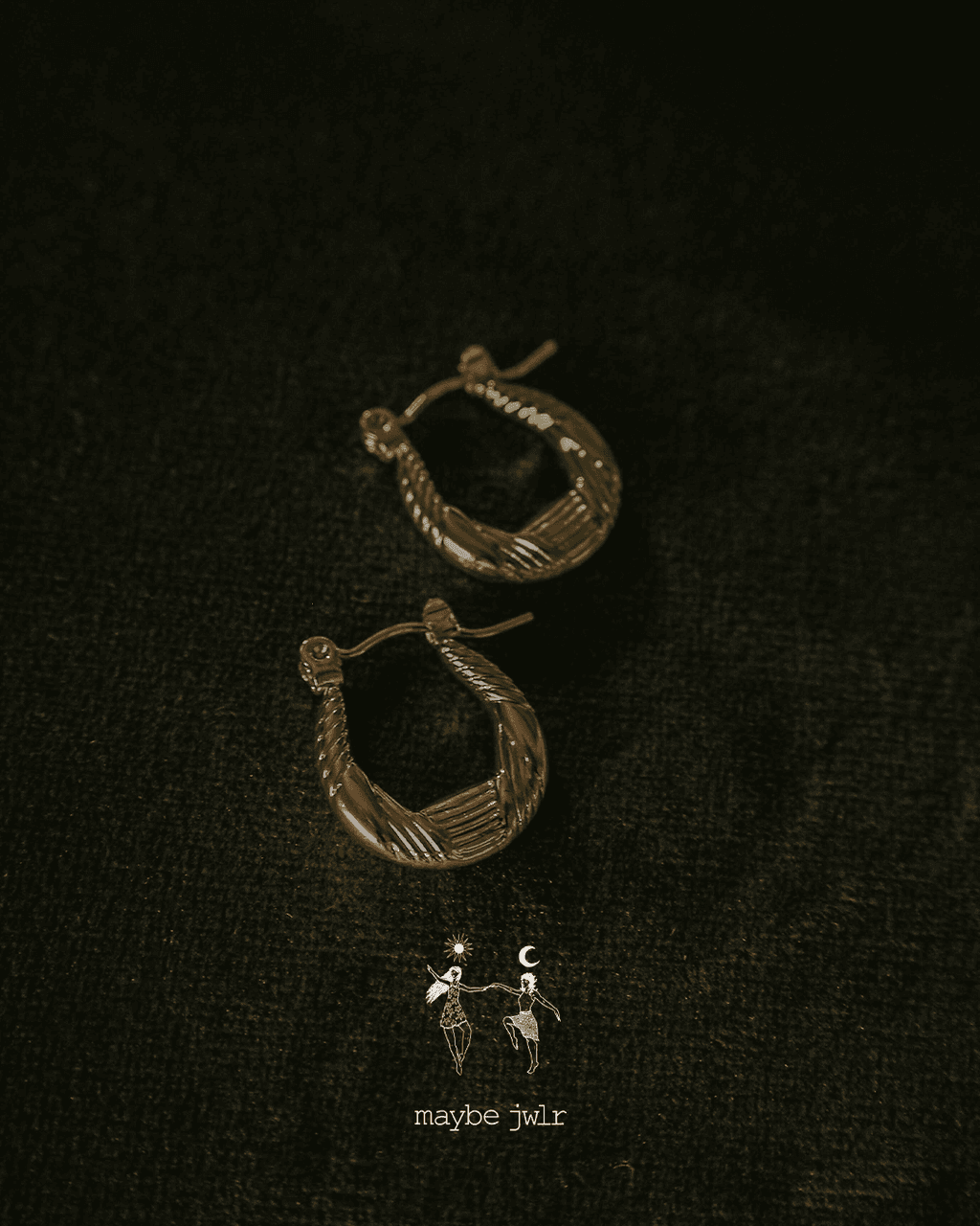 Kolczyki pozłacane Statement Hoops mini