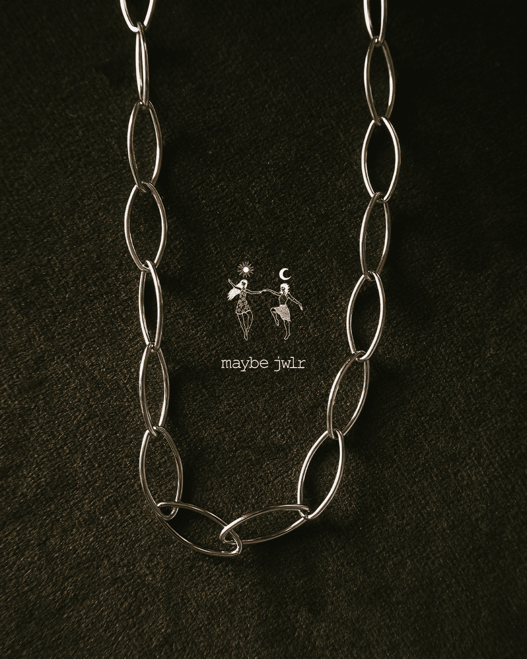 Naszyjnik srebrny łańcuch duże oczka