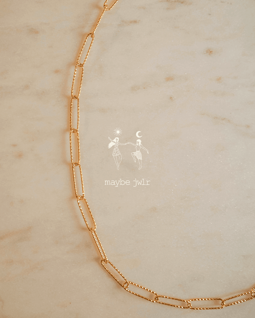 Łańcuch na szyję typu spinacz karbowany