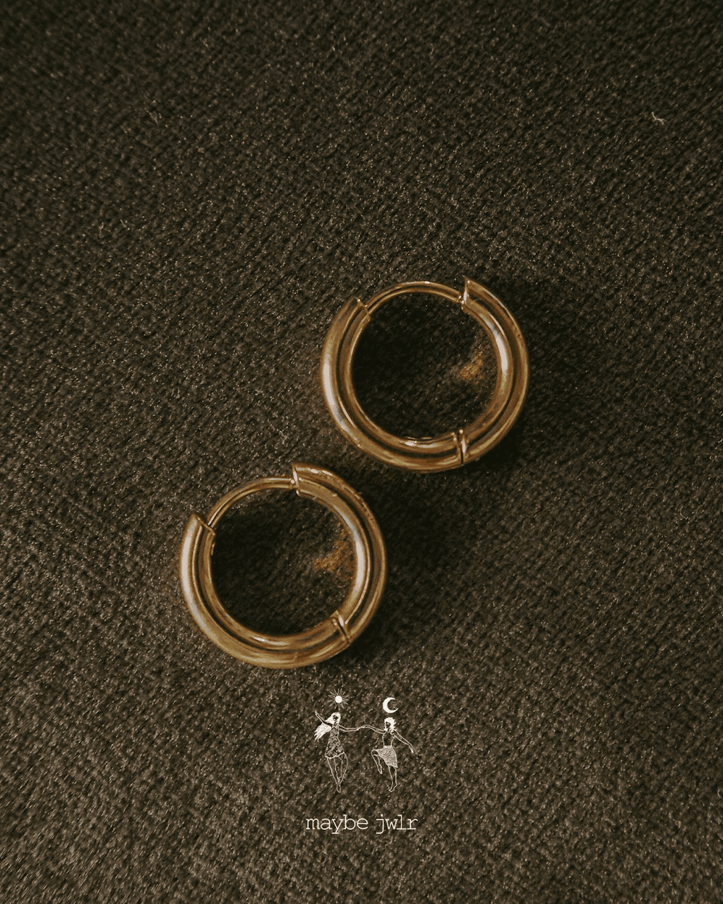 Kolczyki pozłacane kółeczka