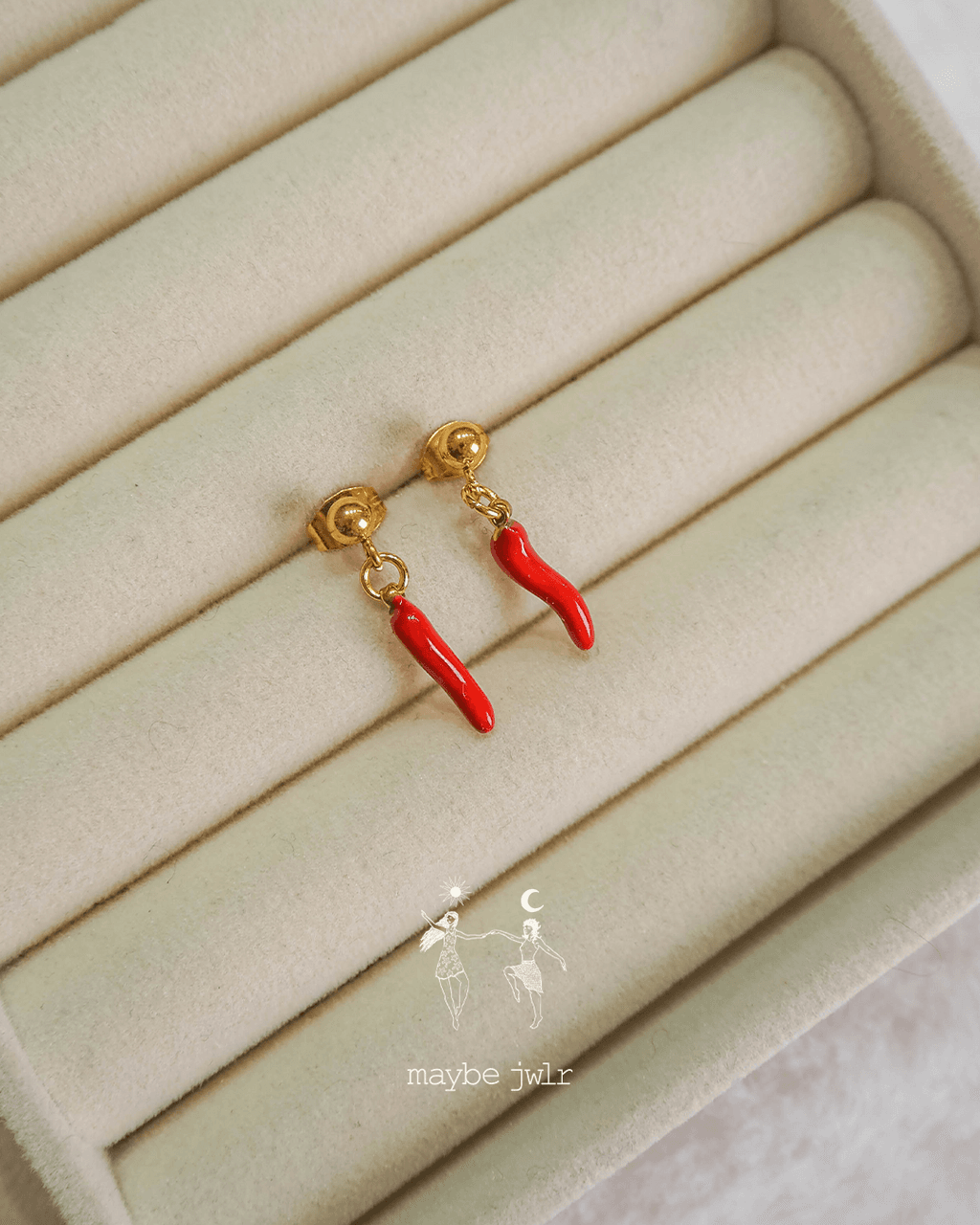 Kolczyki pozłacane Spicy Chilli