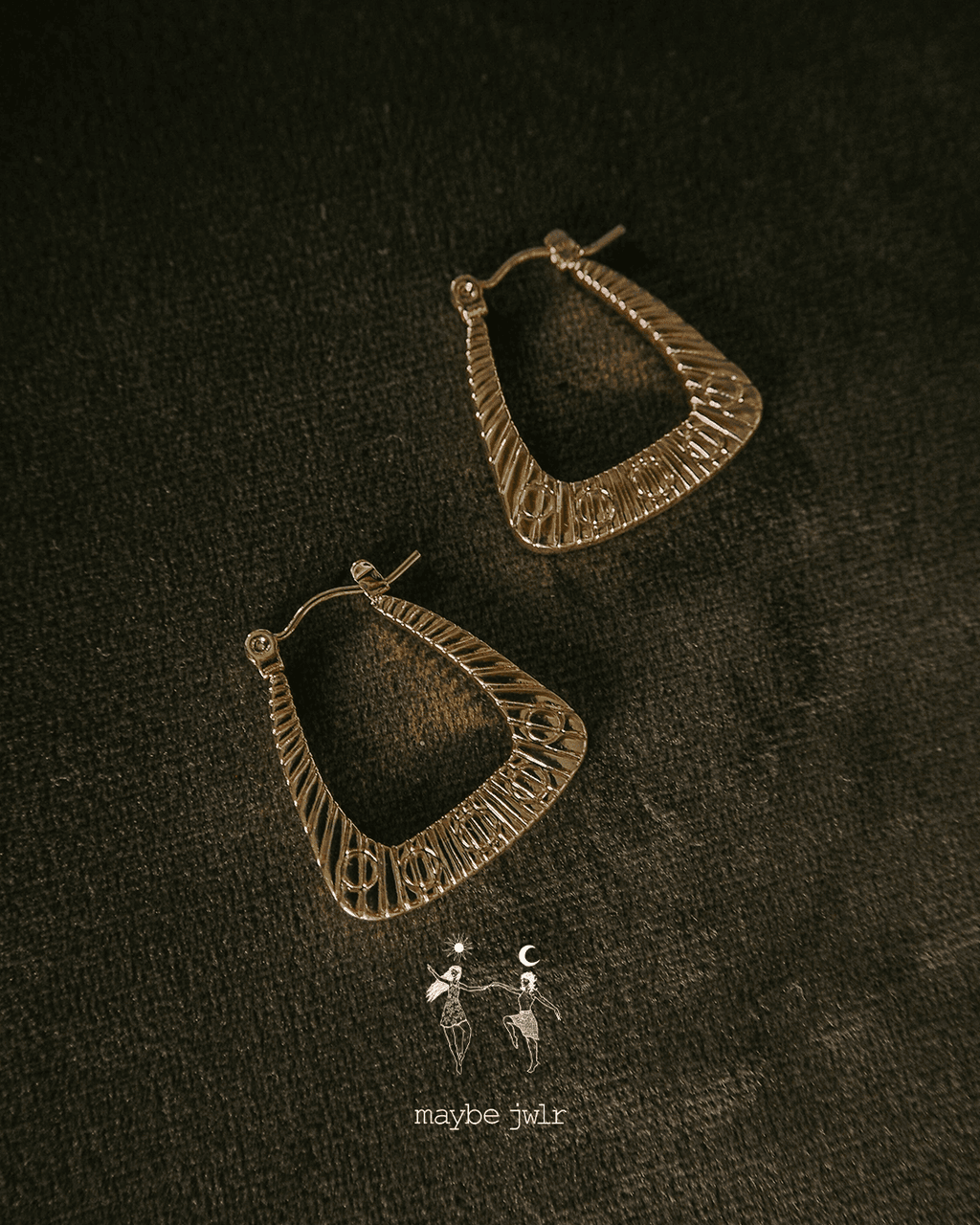 Kolczyki pozłacane Statement Hoops