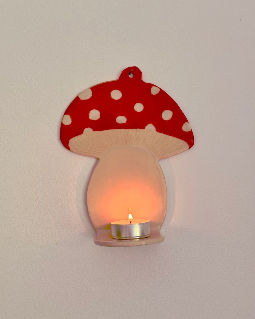 Ołtarzyk ceramiczny na tealight "Grzybek"